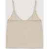 Women's Avalon Satin Rayon Spaghetti Top, Natural - Tank Tops - 2