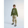 Newbury Long Sleeve Ribbed Cuff Sweater, Olive - Sweaters - 2