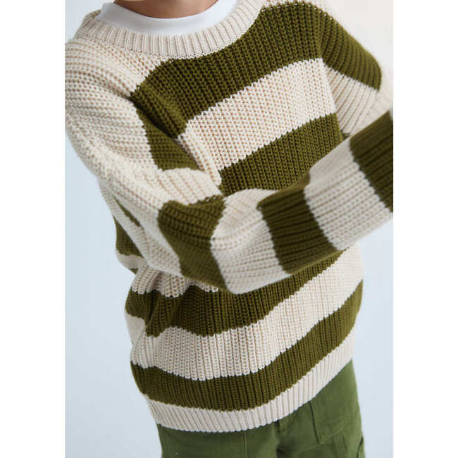 Myra Knit Stripes Oversized Jumper, Natural & Yosemite - Sweaters - 2