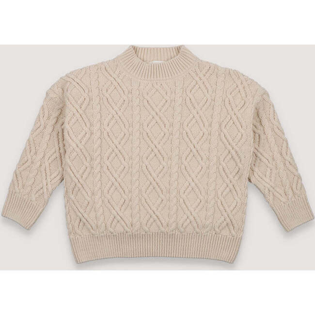 Russel Cable Knit Oversized Jumper, Off-White