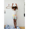 Rolling Print Crew Neck Tee, White - Blouses - 3