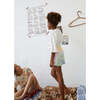 Rolling Print Crew Neck Tee, White - Blouses - 4