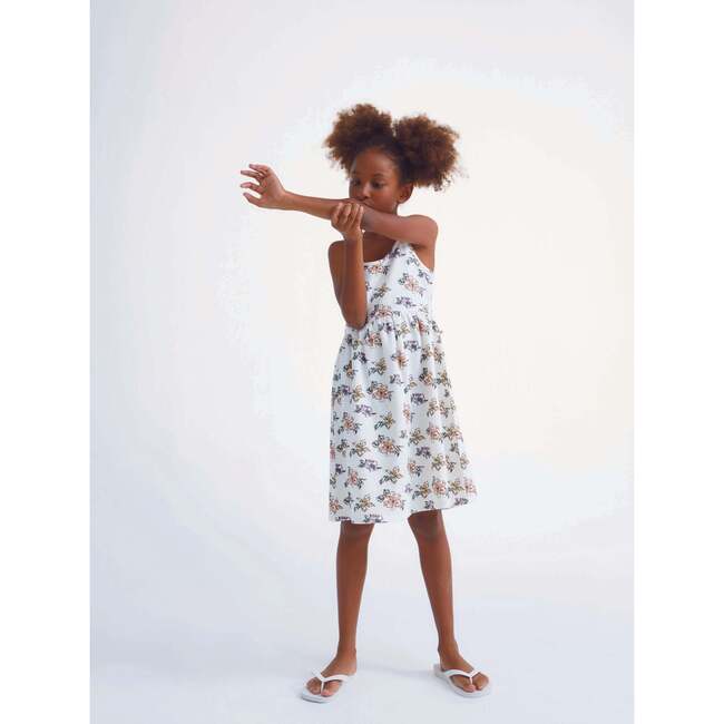 Rancho Hibiscus Print Dress, Cream - Dresses - 2