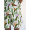 Hills Print Elasticated Waist Short, Cream & Green - Shorts - 3