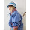 Oaks Retro Colors High Collar Zipped Windbreaker, Blue & Pink - Jackets - 4