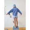 Oaks Retro Colors High Collar Zipped Windbreaker, Blue & Pink - Jackets - 6