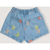 Burbank Butterfly Embroidered Denim Short, Blue - Shorts - 5