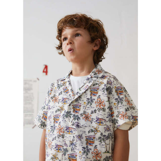 Belmont Print Short Sleeve Shirt, Multicolors - Shirts - 3