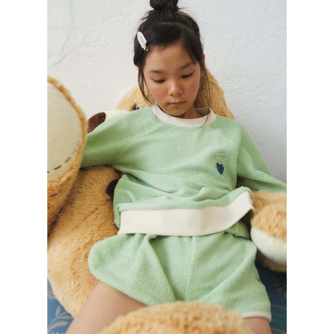 Compton Contrast Band Piping Sweater, Matcha Green - Sweaters - 3