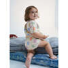Baby Kent Daisy Intarsia Ribbed Neck Tee, Beige & Multicolors - Blouses - 4