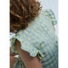 Baby Canyon Seersucker Gingham Blouse, Yellow & Green - Blouses - 3