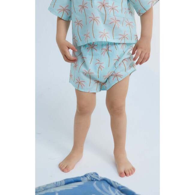 Baby Palm Springs All-Over Print Short, Light Blue - Shorts - 3