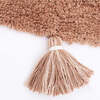 Yva Bohemian Tassel Round Rug, Soft Pinkish Brown - Rugs - 3