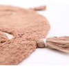 Yva Bohemian Tassel Round Rug, Soft Pinkish Brown - Rugs - 4