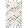 Viktor Braided Tassel Rectangular Rug, Black - Rugs - 1 - thumbnail