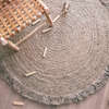 Terra Hand-Braided Jute Fringed Large Round Rug, Natural - Rugs - 2