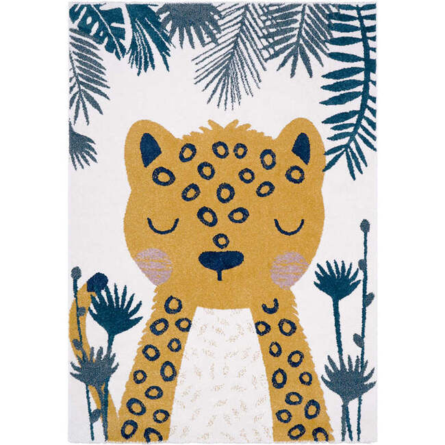 Soren Graphic Print Rectangular Rug, Leopard