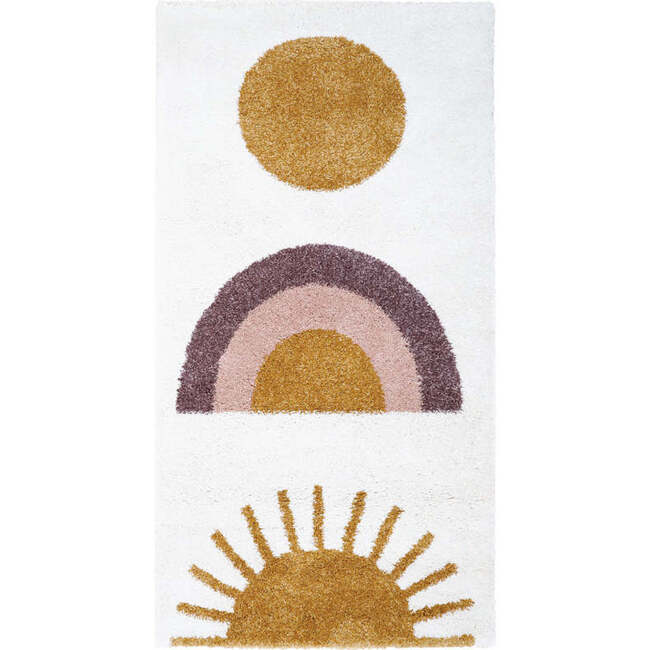 Sunshine Graphic Print Rectangular Rug, Multicolors
