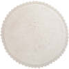 Perla Hand-Tufted Crochet Lace Trim Round Rug, Raw White - Rugs - 1 - thumbnail