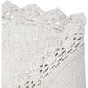 Perla Hand-Tufted Crochet Lace Trim Round Rug, Raw White - Rugs - 5