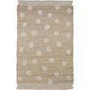 Nop Jute & Cotton Polka Dot Fringed Rectangular Rug, Natural - Rugs - 1 - thumbnail