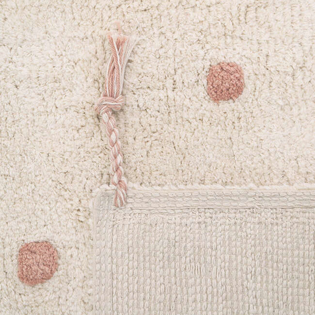 Numi Braided Tassel Rectangular Rug, Pink Nude - Rugs - 6