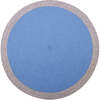 Nolan Woven Wool Contrast Border Round Rug, Blue - Rugs - 1 - thumbnail