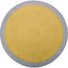 Nolan Woven Wool Contrast Border Round Rug, Curcuma - Rugs - 1 - thumbnail