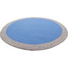 Nolan Woven Wool Contrast Border Round Rug, Blue - Rugs - 3