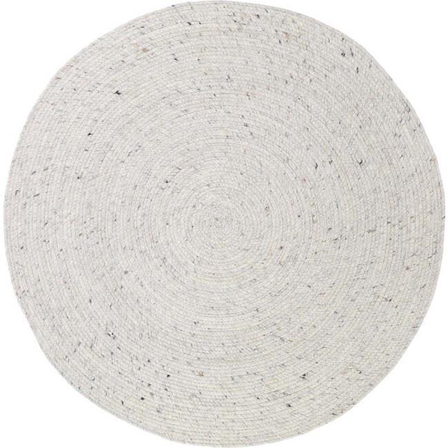 Neethu Hand-Crafted Felted Wool Round Rug, Natural