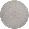 Neethu Hand-Crafted Felted Wool Round Rug, Grey - Rugs - 1 - thumbnail