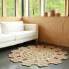 Moora Hand-Braided Jute Openwork Round Rug, Natural - Rugs - 3