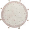 Mallen Tassel Round Rug, Ecru & Nude - Rugs - 1 - thumbnail