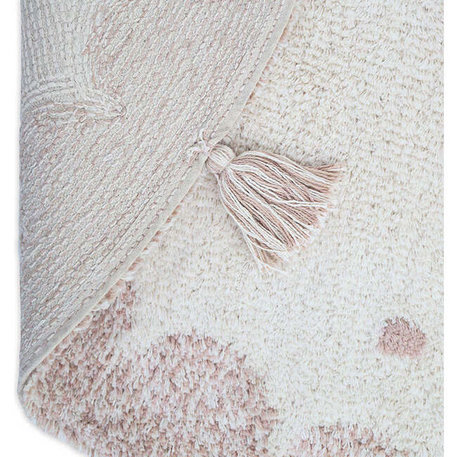 Mallen Tassel Round Rug, Ecru & Nude - Rugs - 5