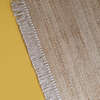 Lenny Jute & Cotton Fringed Rectangular Rug, Natural - Rugs - 2