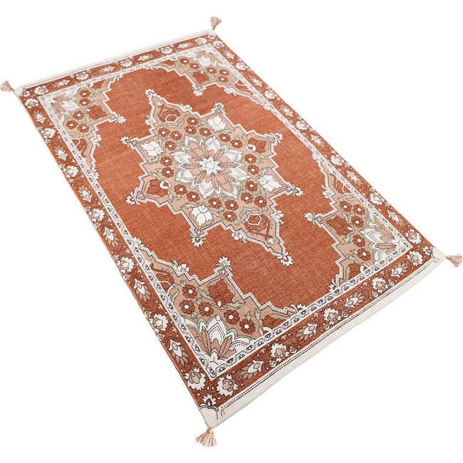 Lalitha Traditional Persian Pattern Tassel Rectangular Rug, Sienna - Rugs - 3