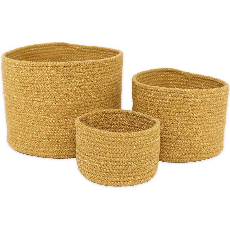 Ilse Rope Storage Baskets, Honey (Set Of 3) - Storage - 1