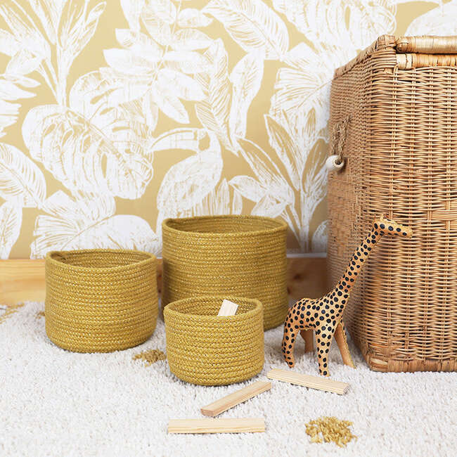 Ilse Rope Storage Baskets, Honey (Set Of 3) - Storage - 2