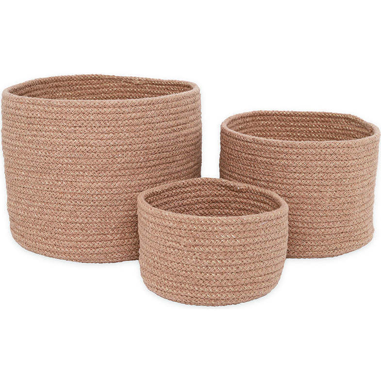 Ilse Rope Storage Baskets, Almond (Set Of 3) - Storage - 1