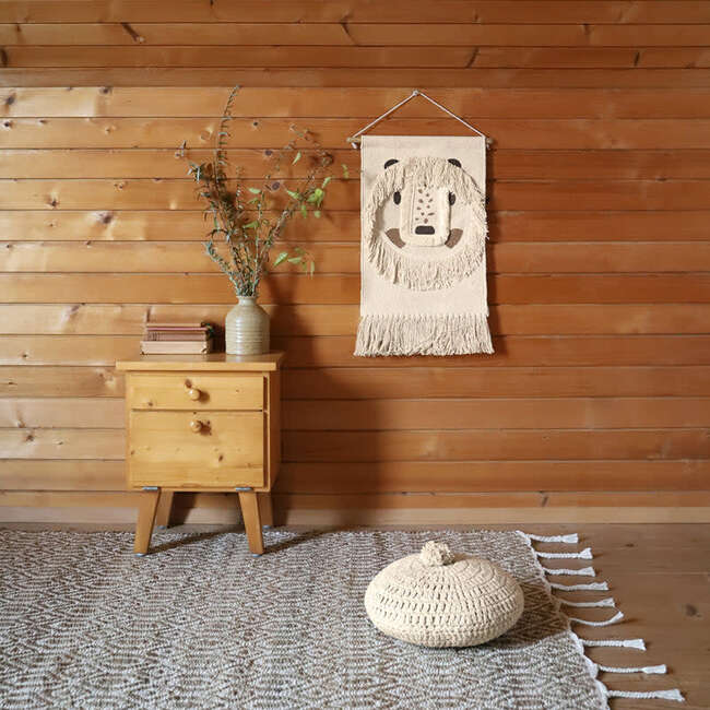 Hand-Woven Fringed Wall Hanging, Léopold - Wall Décor - 2