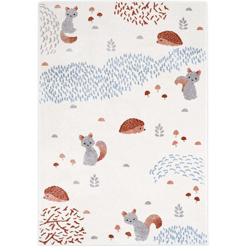 Flat Woven Graphic Print Rectangular Rug, Forest Dream - Rugs - 1