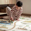 Flat Woven Graphic Print Rectangular Play Rug, Little Jurasic - Rugs - 2