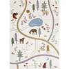 Flat Woven Graphic Print Rectangular Play Rug, Little Forest - Rugs - 1 - thumbnail