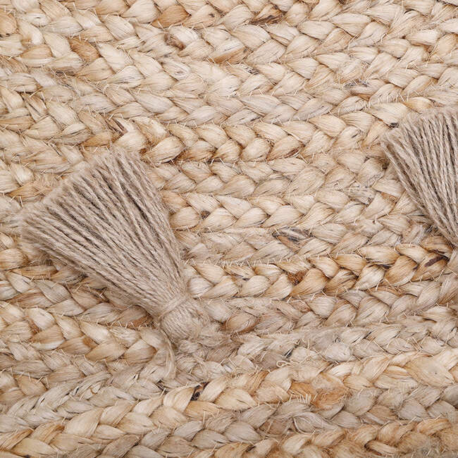 Else Hand-Braided Jute Tassel Large Round Rug, Natural - Rugs - 5