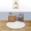 Come Braided Tassel Round Rug, Grey - Rugs - 2