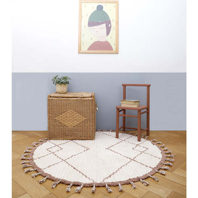 Come Braided Tassel Round Rug, Cork - Rugs - 2