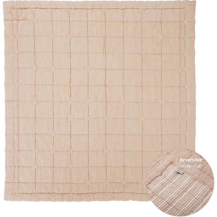 Anna Quilt Square Baby Relax Mat, Terracotta Lave - Blankets - 1