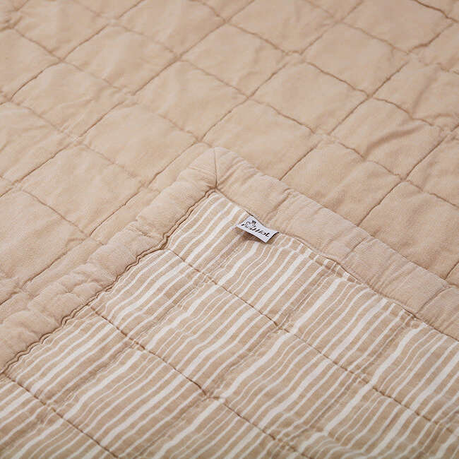 Anna Quilt Square Baby Relax Mat, Terracotta Lave - Blankets - 5