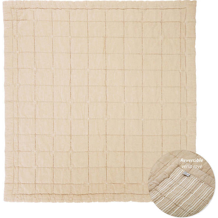 Anna Quilt Square Baby Relax Mat, Caramel Lave - Blankets - 1