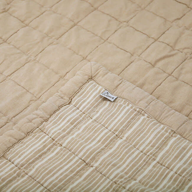 Anna Quilt Square Baby Relax Mat, Caramel Lave - Blankets - 4